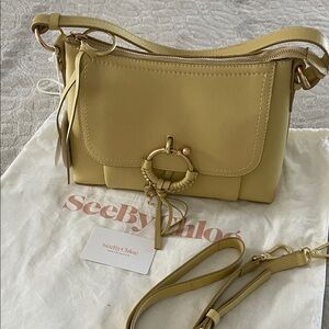 NEW See By Chloe Mustard Leather Crossbody Bag
